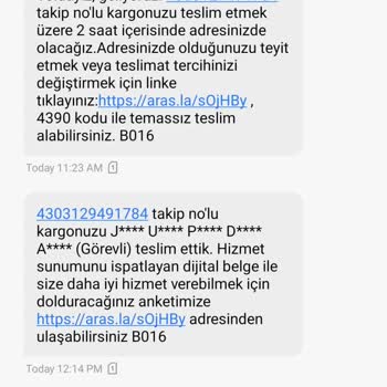 Aras Kargo Ürünlerimi Başkasına Teslim Etmiş