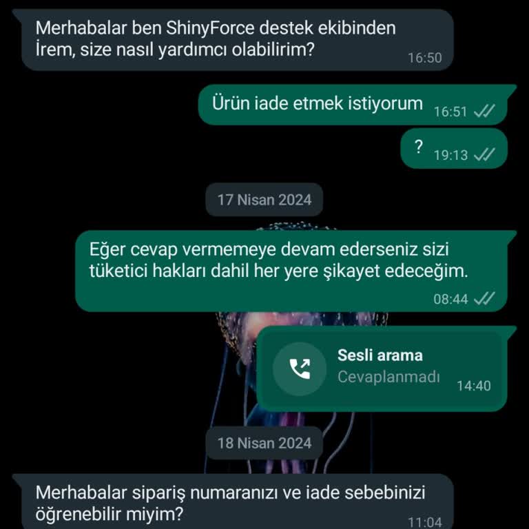 Shiny Force İade İçin Cevap Alamamak