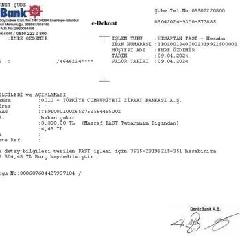 Denizbank Sağlık Sözleşmesi Kapsamında Yaşanan Mağduriyet