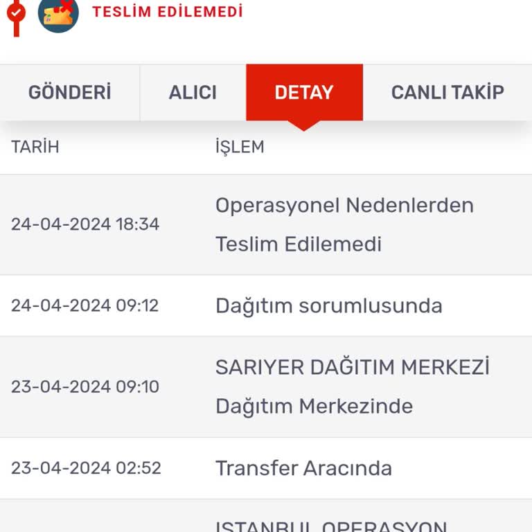 KARGOMsende Kargomun Gelmesini İstiyorum