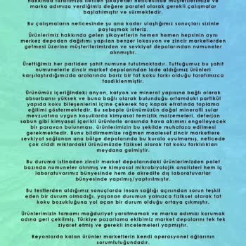 Sarıkız Maden Suyu Pas Tadı Ve Kokusu