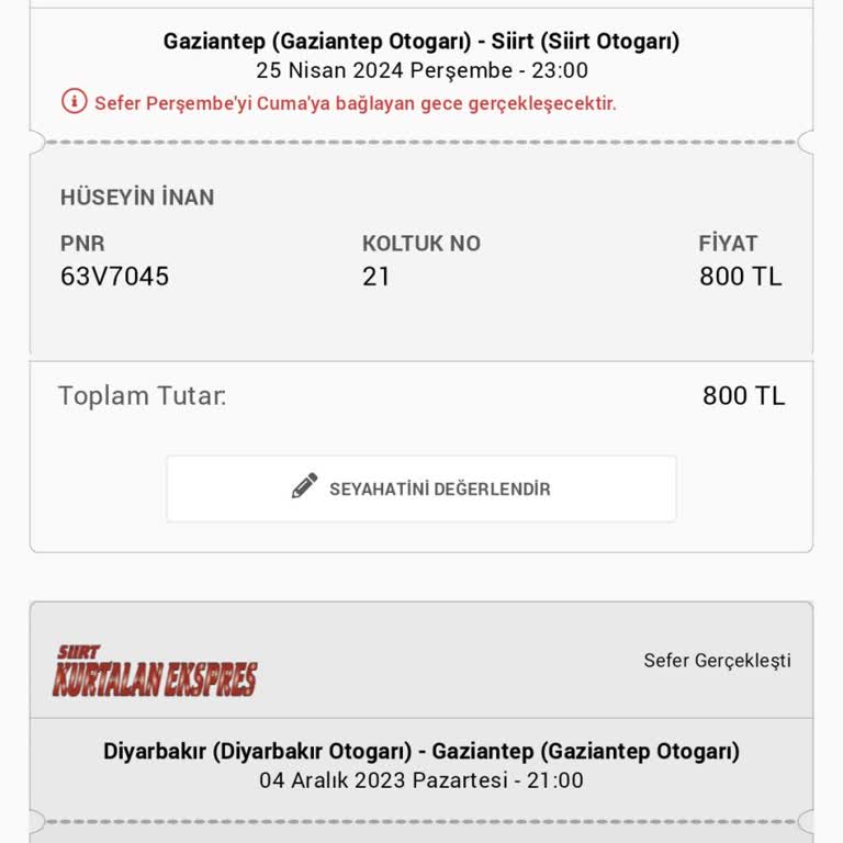 Obilet Siirt Petrol Şikayet