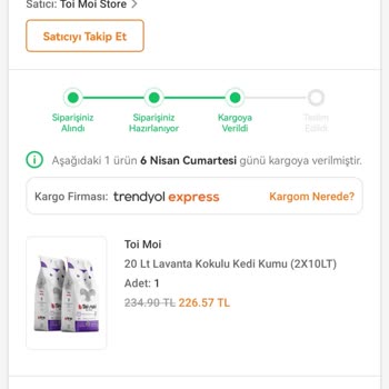 Trendyol 20 Günde Ankara'dan Ankara'ya Gelemeyen Sipariş
