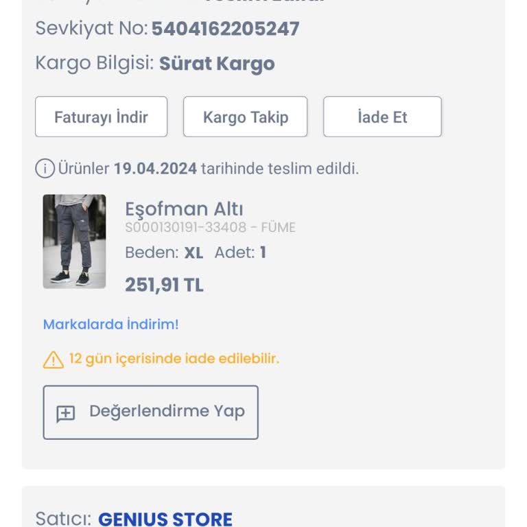 LC Waikiki Kıyafetim Teslim Edilmedi