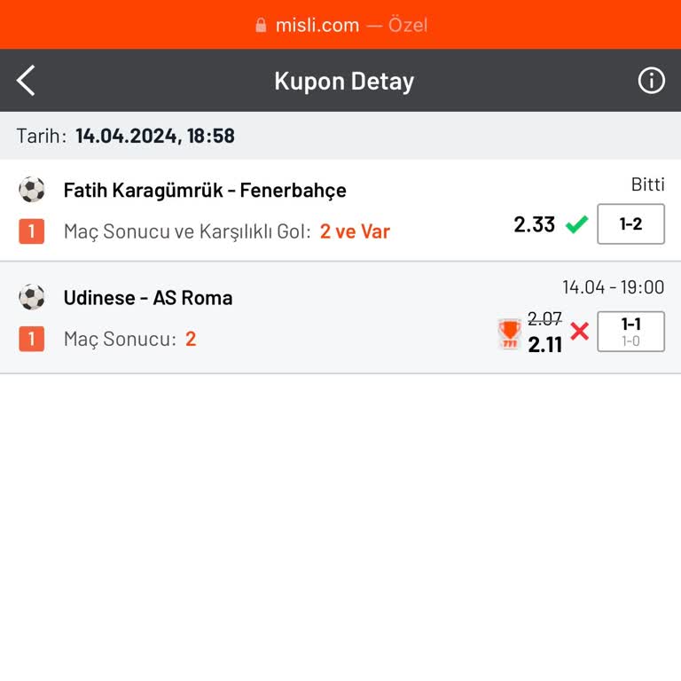 misli Tatil Edilen Maçın Kaybetti Olarak Görünmesi