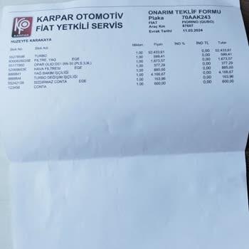 Fiat TOFAŞ Genel Müdürlüğüne Araç Değişim Talebi