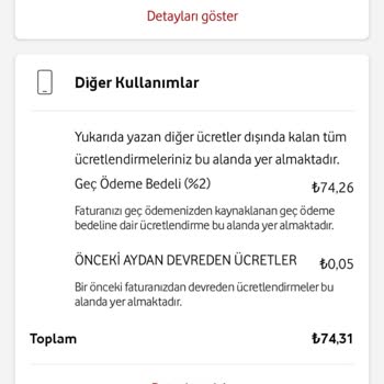 Vodafone Yanlış Fatura Hesaplama