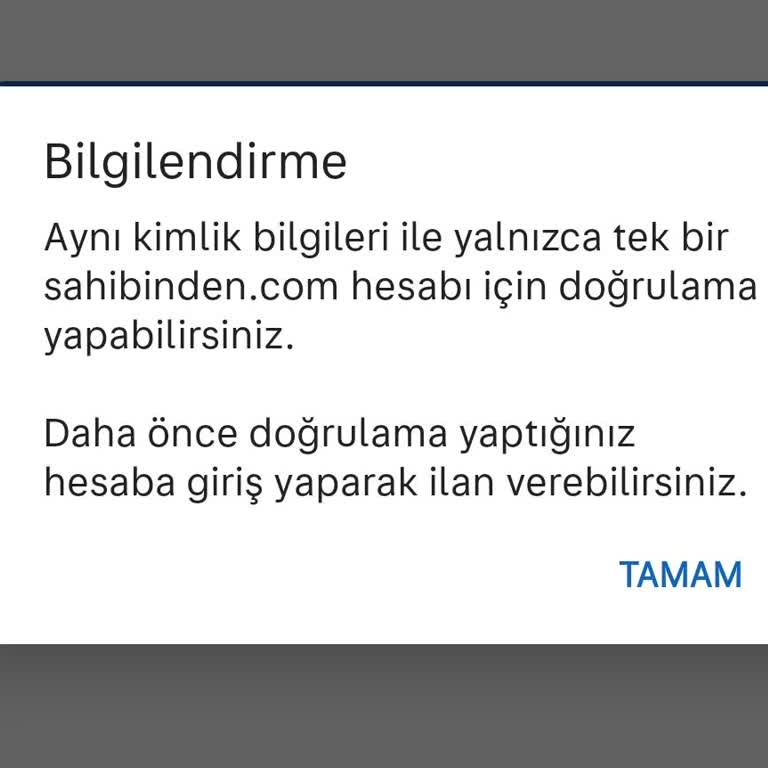 Sahibinden De E-devlet Üzerinden Doğrulama Yapamıyorum