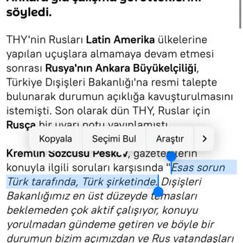 THY - Gözen Security Güney Amerika Uçuşlarına Vatandaşlarını Almıyor