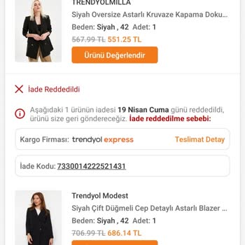 Trendyolmilla Kendilerinde Olduğu Halde Ürün Bedelini İade Etmiyor