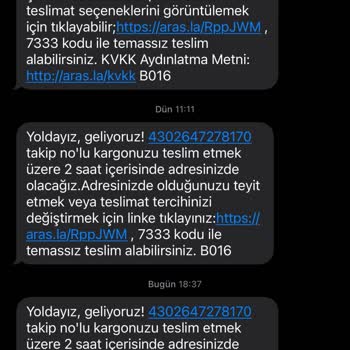 Aras Kargo'nun Sizi Evde Bulamadık Bahanesi