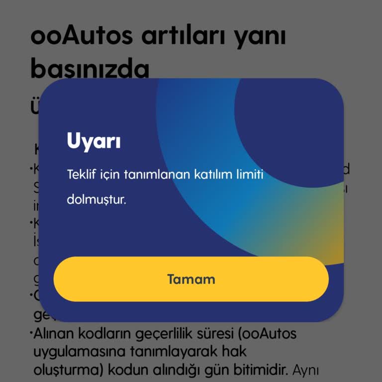 Turkcell Hatalı Katılım Limiti Dolmuştur Bilgisi