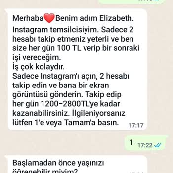WhatsApp Sorumluluk Kabul Etmiyorum.