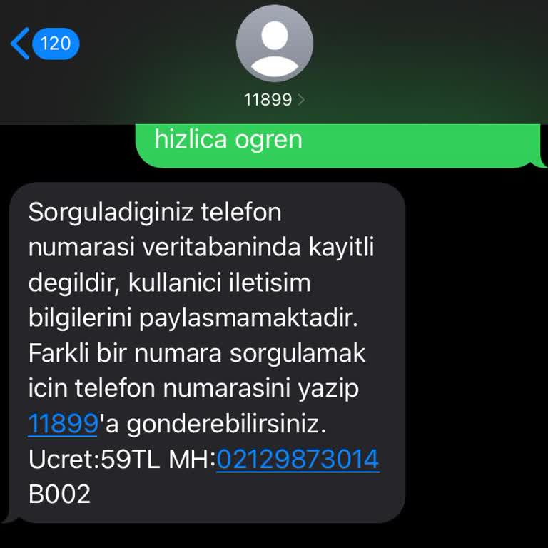 11899 Numara Sorgulama Ücretliymiş, Hiçbir Yerde Böyle Bir Bilgi Yok?