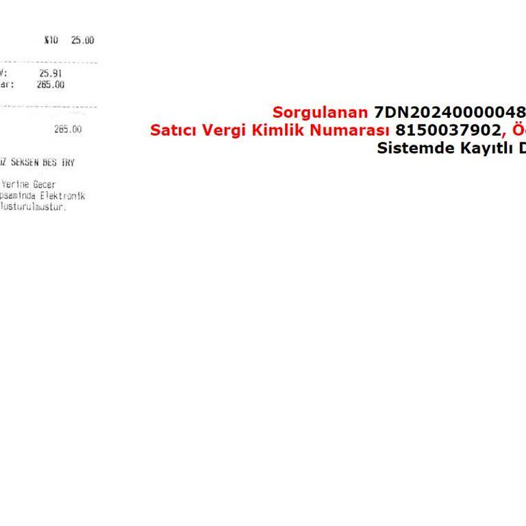 Burger King Fişin Üzerinde E-arşiv Faturanın Fatura Olmaması