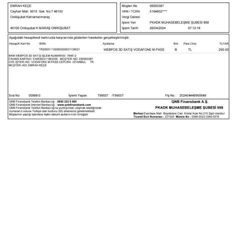 Vodafone Yanımda Uygulamasından Kolay Paket Satın Aldım Gelmedi