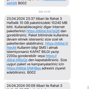 Turkcell Ek Paket Sorunu