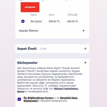 Penti Den Ürün Alınmıyor