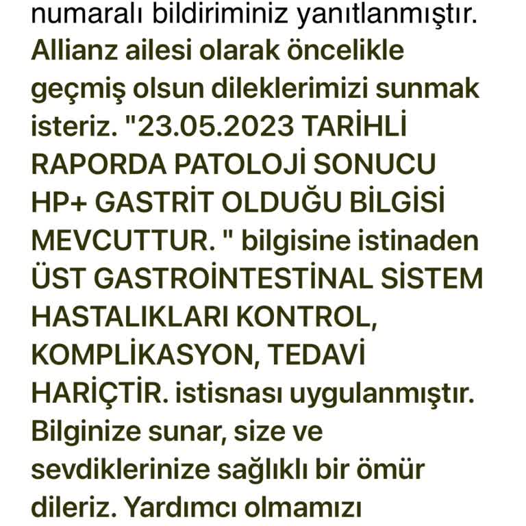 Allianz Sağlık Sigortası Mağdur Etti