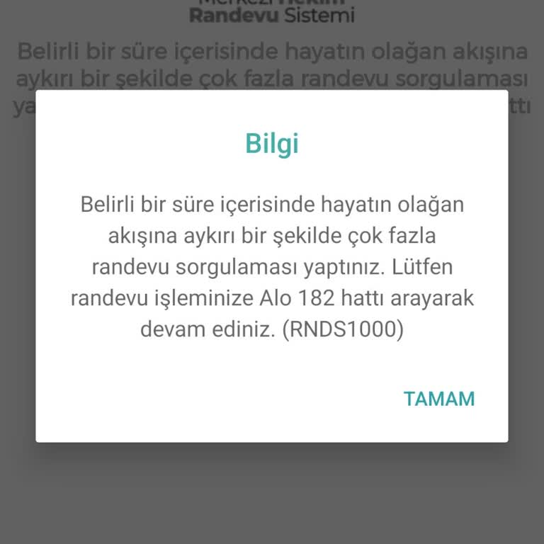 MHRS Den Randevu Alamıyorum