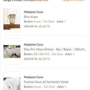 Trendyol'dan Aldığım Ürünler Günlerdir Kargoda