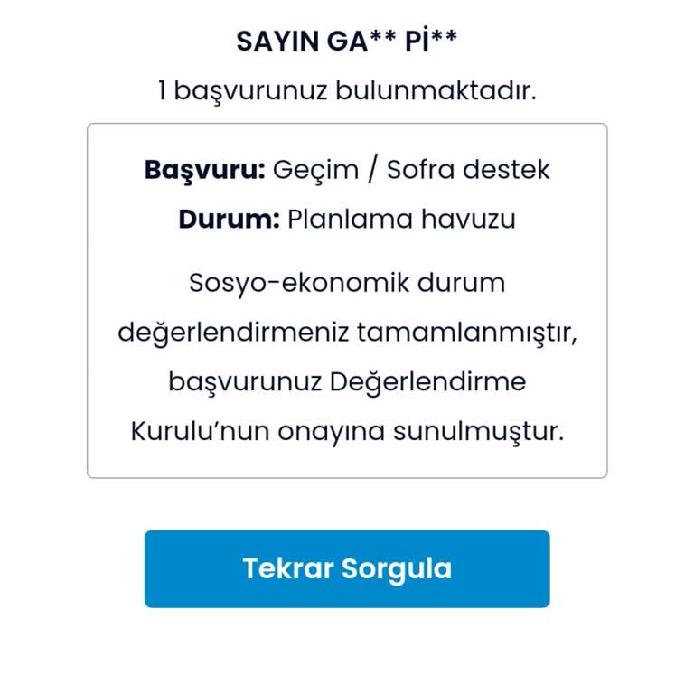 İbb Sosyal Yardım Sonuç Yok