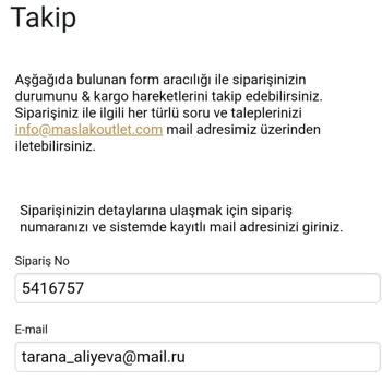 Maslakoutlet.com Dan Eksik Ürün