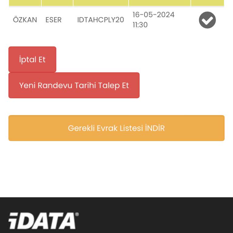 iData Gelmeyen Onay Maili
