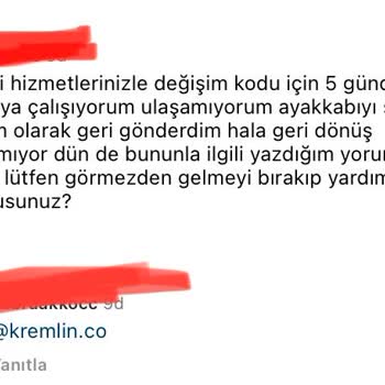 Kremlin.co Değişim İçin Geri Dönüş Sağlanmıyor