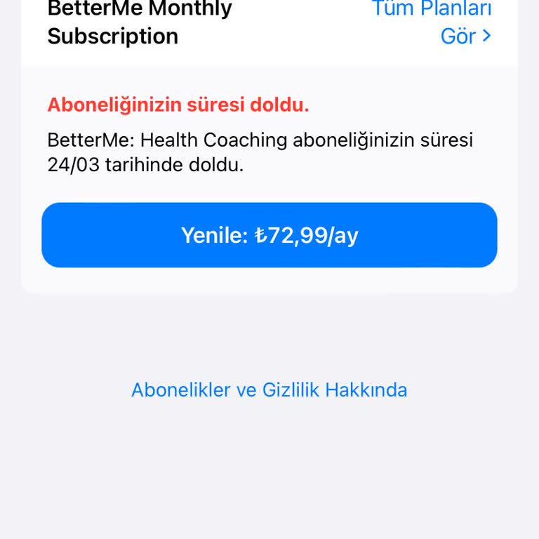 Betterme Ücret Kesimi