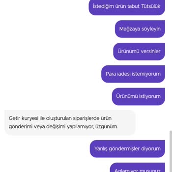 GetirÇarşı Getir Müşteri Hizmetlerinin İşbilmezliği