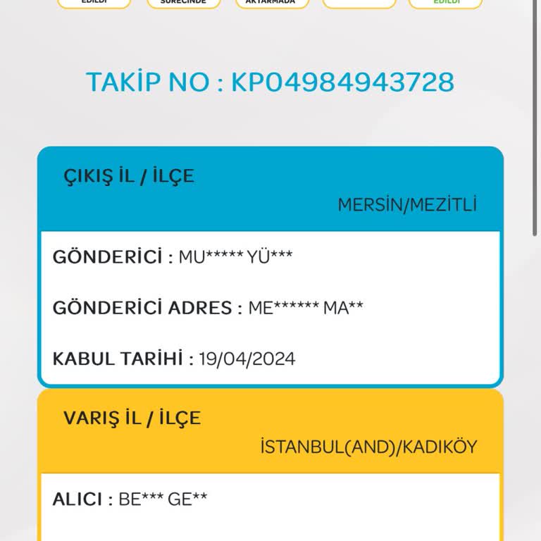 PTT Kargo Teslim Edildi Olarak Gösterilen Kargo