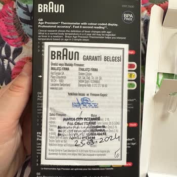 Braun Ateş Ölçer Doğru Çalışmıyor