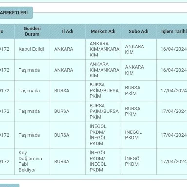 PTT Kargo Paketimi Dağıtıma Çıkarmıyor