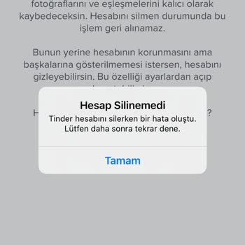 Tinder Hesap Silinmiyor, Eşleşme Olmuyor, Aynı Kişiler Çıkıp Duruyor.