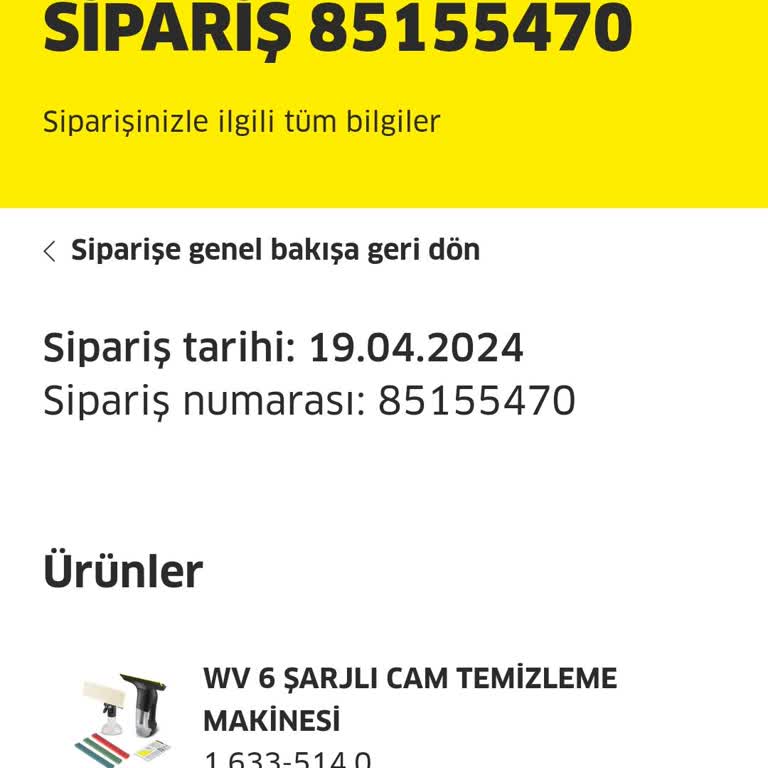 Karcher Teslimat Süresi Ve Müşteri Hizmetlerine Ulaşamıyorum