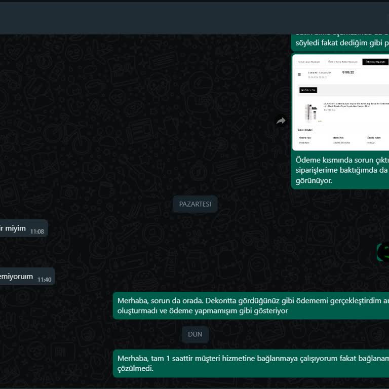 Lila Kozmetik Siparişim Oluşturulmadı Ama Para Çekildi Ve Geri Dönüş Alamıyorum