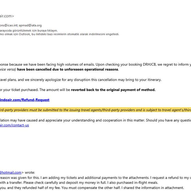 Batik Air Malaysia (Malindo Air) Batik Air (Malindo) Tarafından Mağdur Edildik.