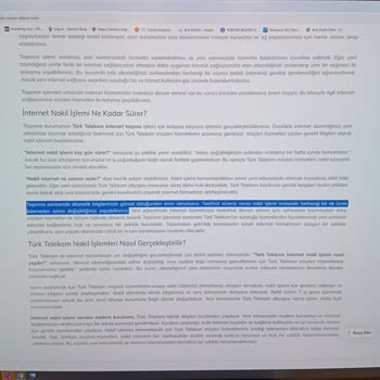 Türk Telekom Nakil Ücreti Talebi