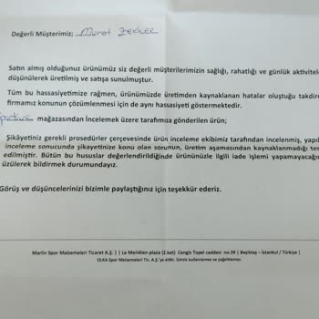 Espark Sportive Ve Asics Türkiye Şikayetçiyim