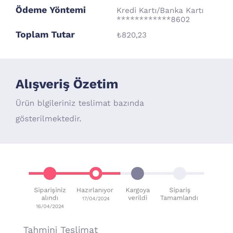 Penti Siparişim Kargoya Verilmiyor