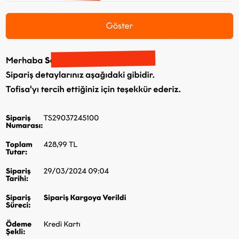 Tofisa Stokta Olmayan Ürünü Satmak