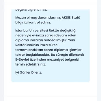 İstanbul AUZEF Diplomam İletilmiyor