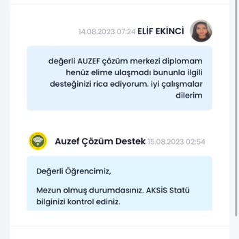 İstanbul AUZEF Diplomam İletilmiyor