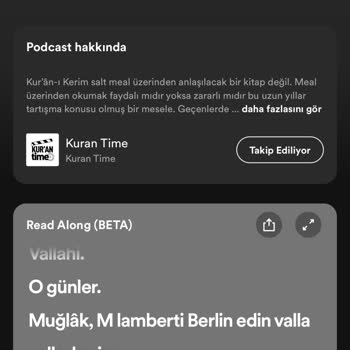 Spotify De Vakıa Suresinin Açıklama Kısmı