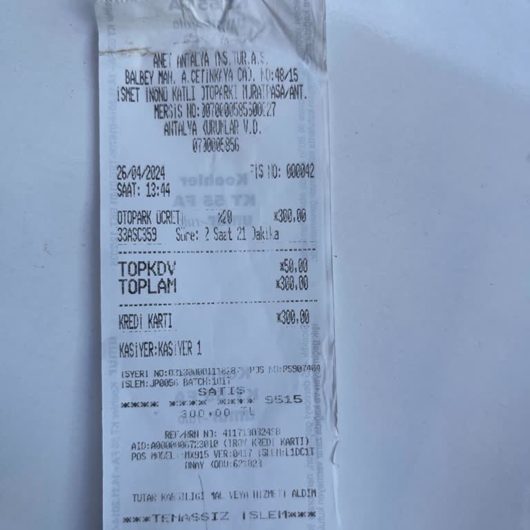 Anet Antalya Antalya Anet Otopark