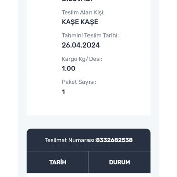 Aras Kargo'nun Ürünü Teslim Etmemesi