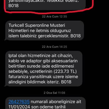 Turkcell Superonline Haksız Kesinti