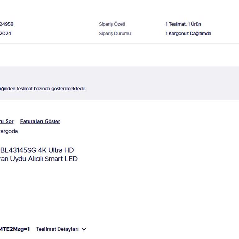 Teknosa Sipariş Teslim Sorunsalı