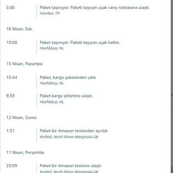 Amazon Teslimat Tarihinin Onayım Olmaksızın Güncellenmesi